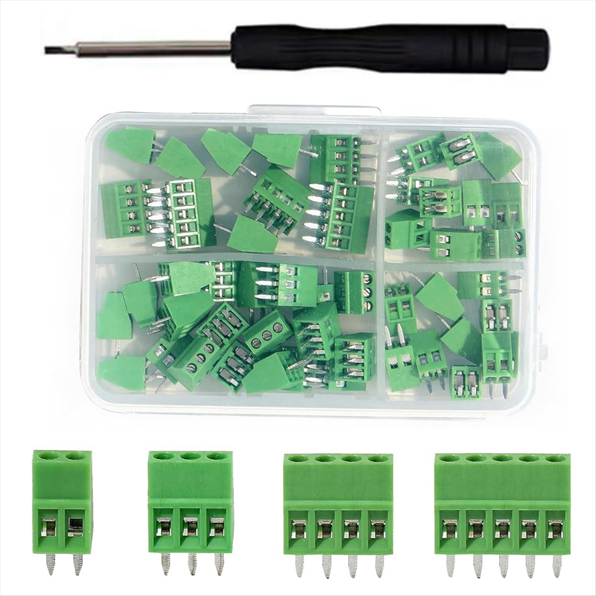 52 peças 2.54mm 0.1 Polegada p - Screw Terminal Block avaliação e preço