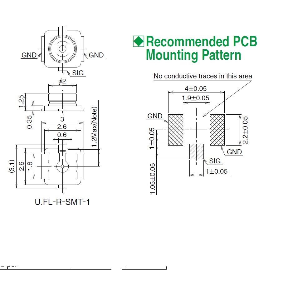 10PCS/U.FL-R-SMT-1 Conector co - Ipex Connector avaliação e preço