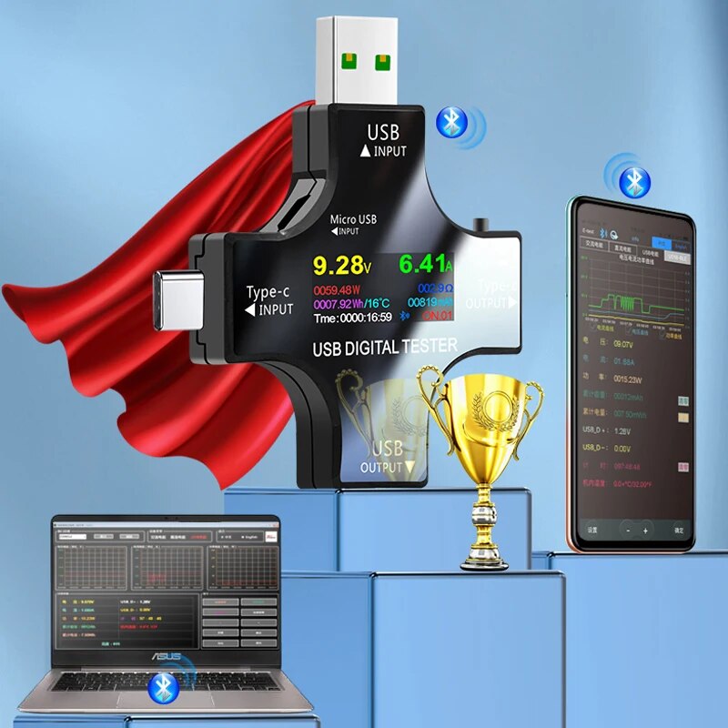 Testador usb dc tipo-c pd volt - Usb C Cable avaliação e preço