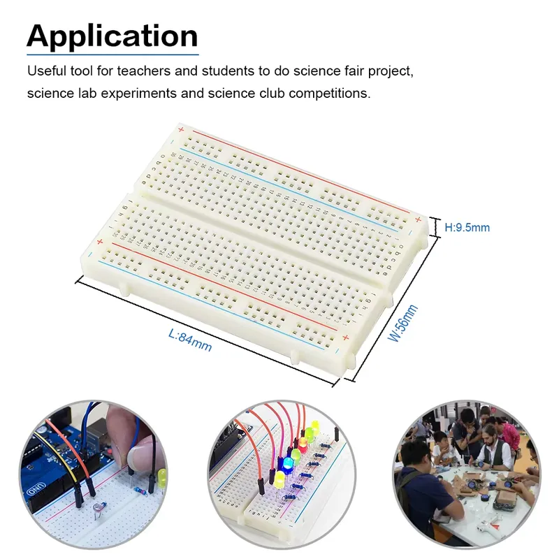Kit de protoboard branco sem s - Breadboard 400 Point avaliação e preço