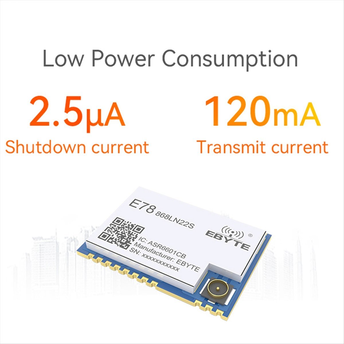 Módulo LoRa A73T LoRaWAN SoC E - Ipex Connector avaliação e preço