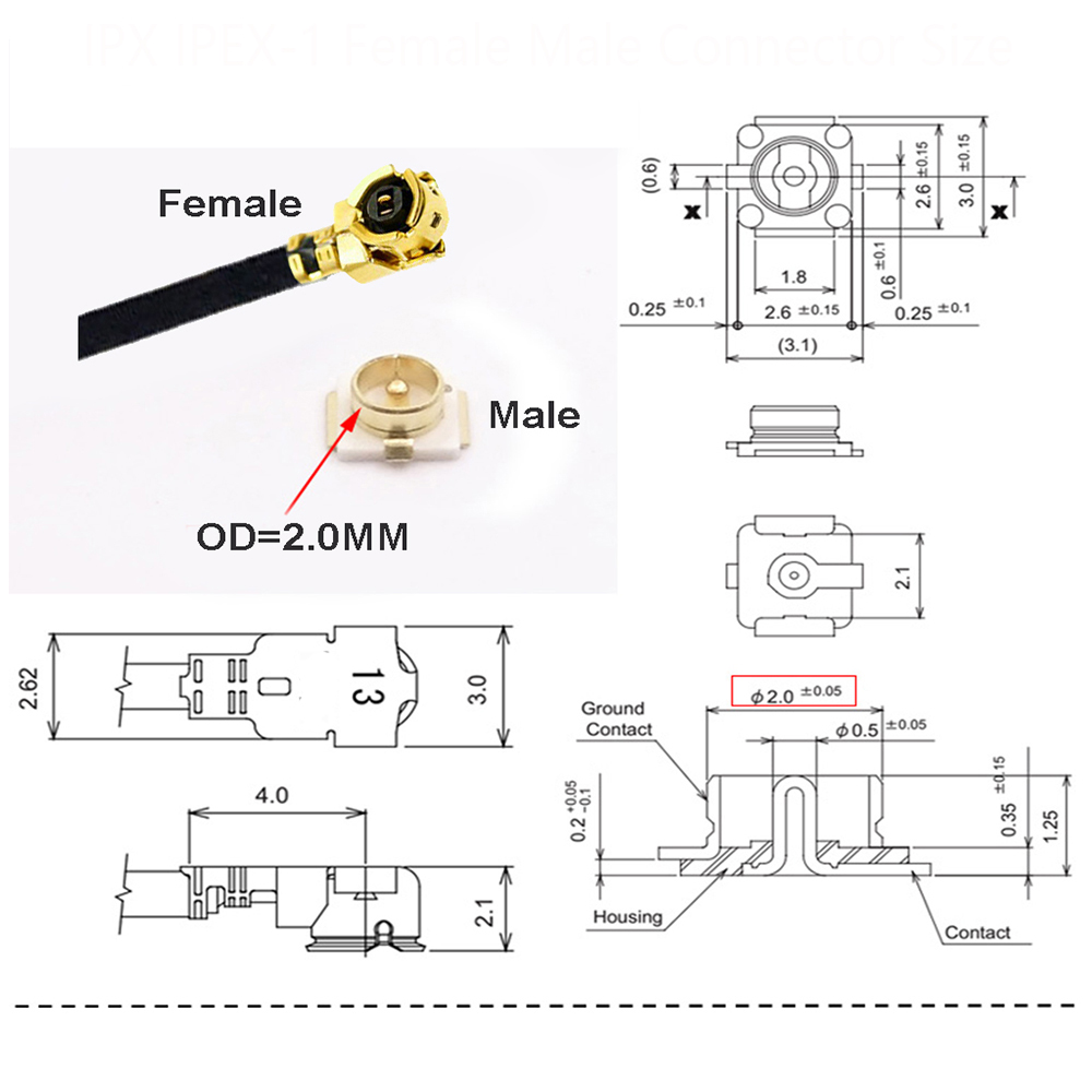 100 PEÇAS Conector Macho MHF4  - Ipex Connector avaliação e preço